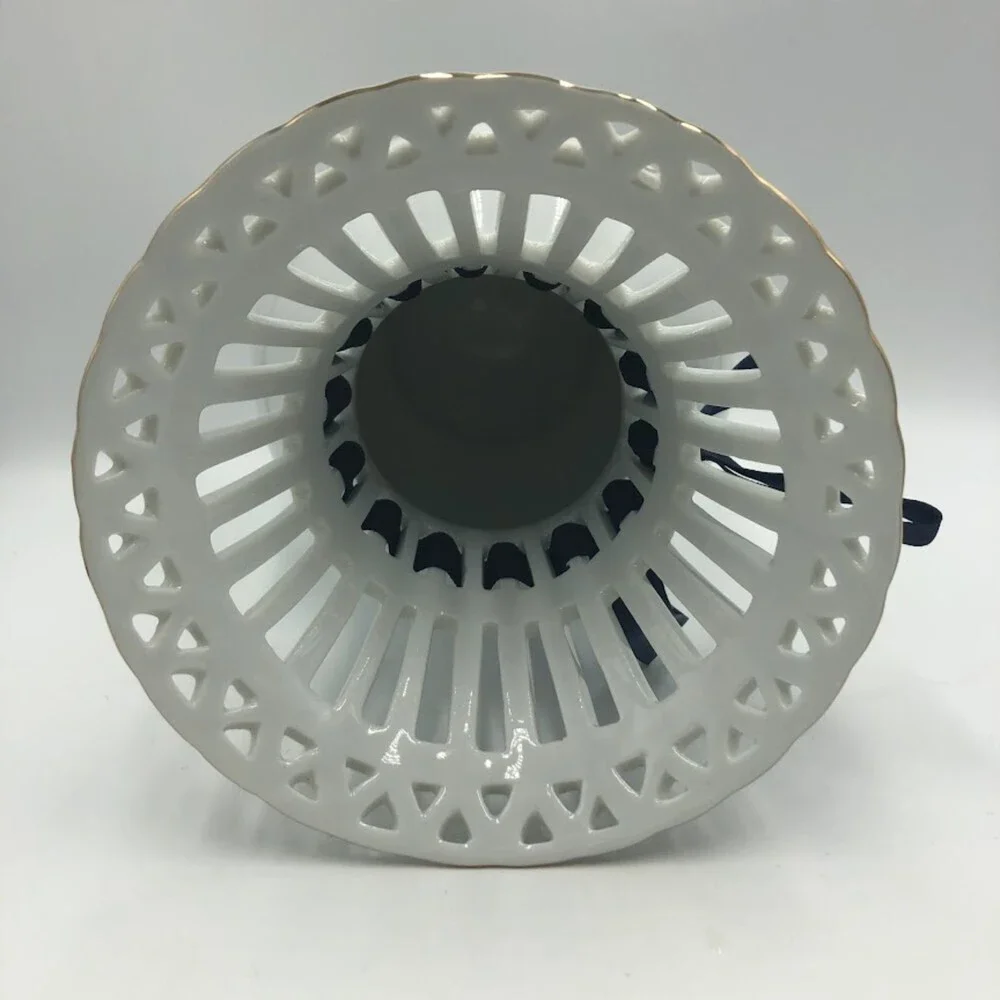 Vintage Formalities by Braun Bros White Lattice Tabletop Indoor Decorative Vase